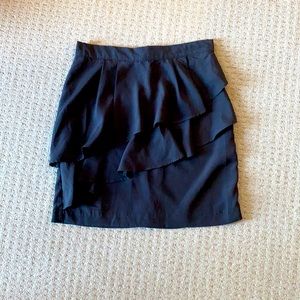 Black, mini skirt.